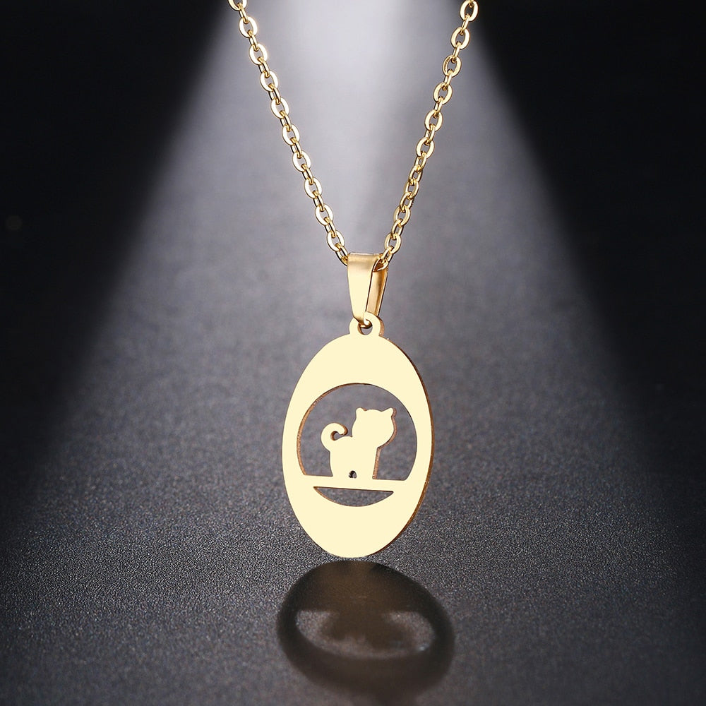 Minimalist Kitty Necklace