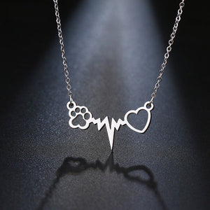 I Heart Paw Necklace