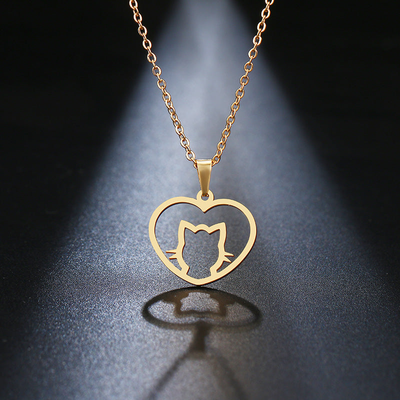 We Heart Cat Necklace